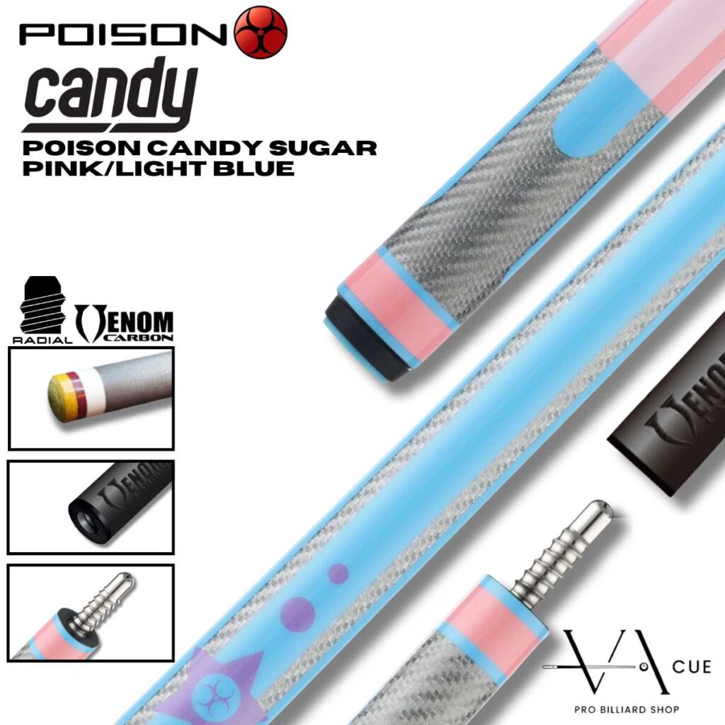 Poison By Predator Sugar Candy Pink/Blue  - Playing cue